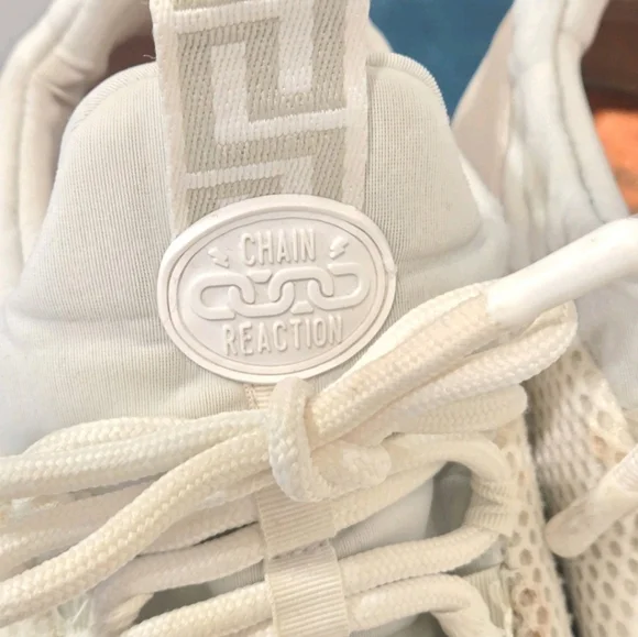 Versace Chain Reaction (Unisex) Wht Mesh Trainers EU 38 Wmns US Sz 7 Mens Sz 5.5 - Picture 7 of 16